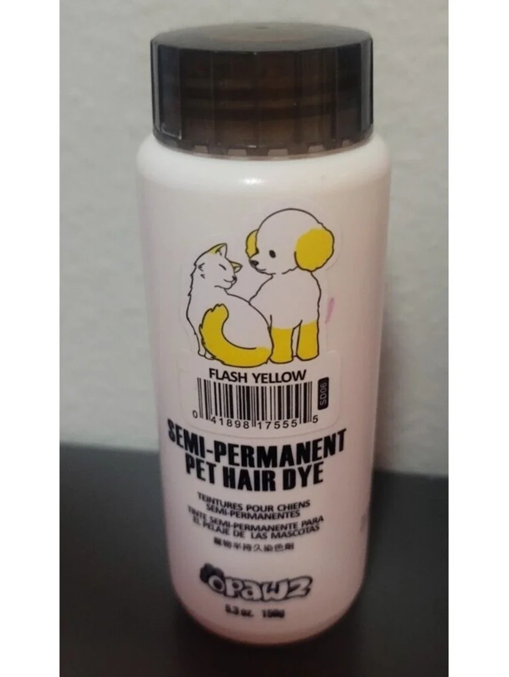 OPAWZ SEMI PERMANENT PET HAIR DYE FLASH YELLOW 5.3 OZ  6-12 WASHES 💛